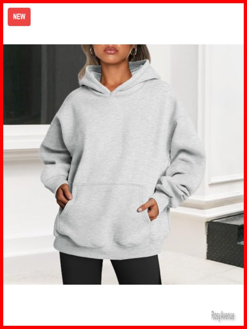 Women's Oversized Fleece Hoodie Soft Comfort Fit Winter Pullover Sweater